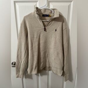 Ralph Lauren Tan Quarter-Zip Sweater
